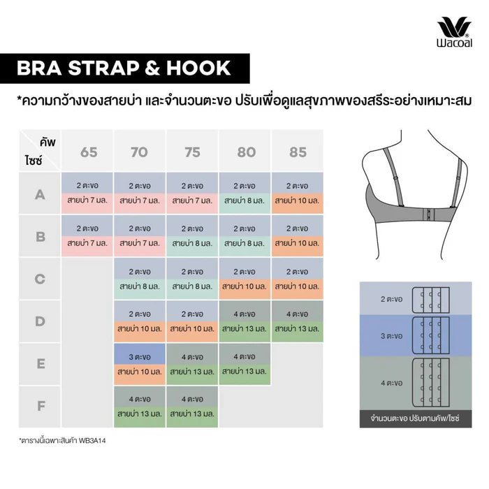 Wacoal Surprise Comfort Bra บราไร้โครง ฟองน้ำบาง 8 มิล นุ่มสบาย รุ่น WB3X96 สีดำ (BL)